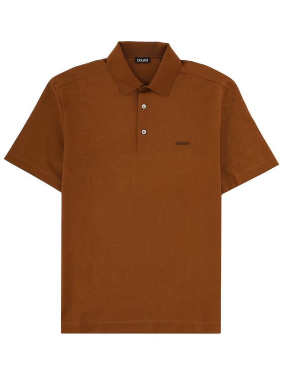 Zegna Neutrals Regular Fit Left Chest Logo Polo Shirt