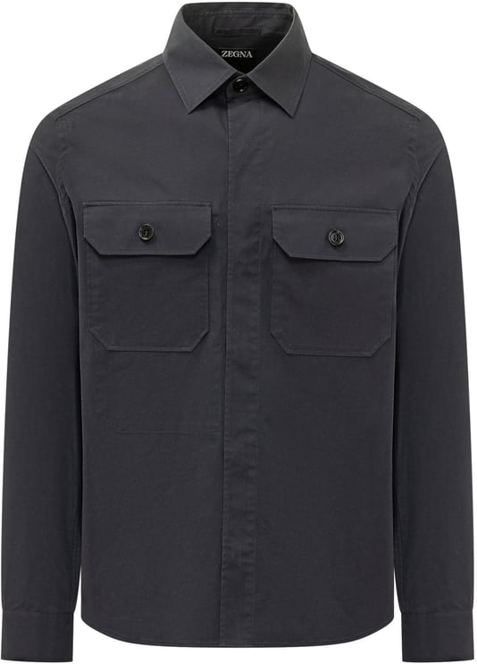 Zegna Overshirt con Tasche Applicate