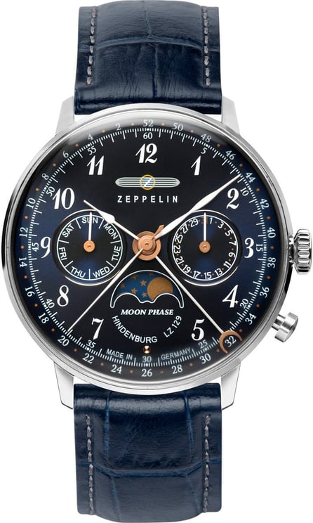 Zeppelin 7037-3 Hindenburg maanfase dames horloge