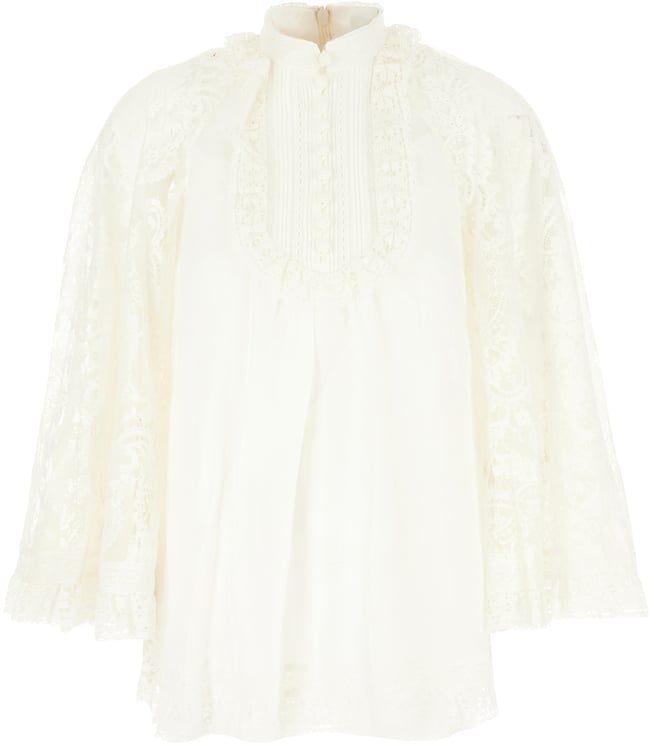 Zimmermann Zimmermann Ivory ramie Ascension blouse