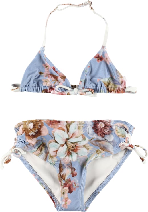 Zimmermann Triangle Bikini Denim Floral