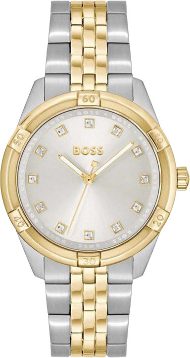 Boss BOSS Horloge HB1502700 Staal Bi-color Quartz met Zirkonia Stenen 36mm