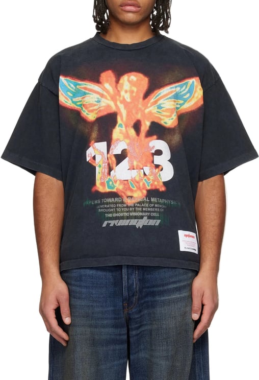 123 RIVINGTON IN TIMES LIKE THESE CVA LS TEE MECH BLACK ORANGE