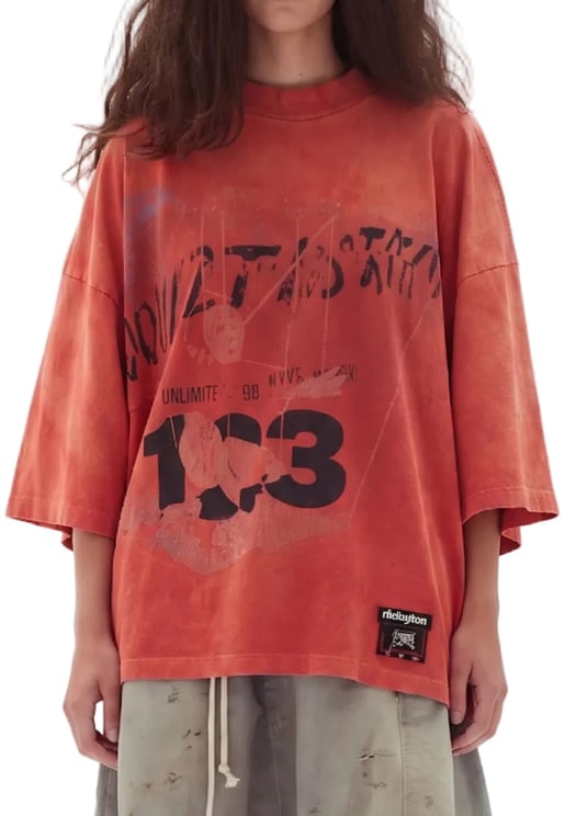 123 RIVINGTON LEFT OUT VINTAGE TEE RED