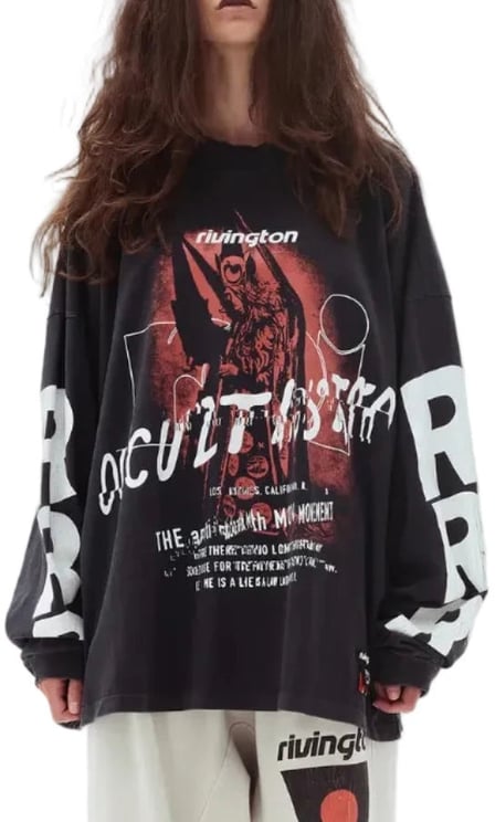 123 RIVINGTON OCCULTISTA VINTAGE LS TEE VINTAGE BLACK