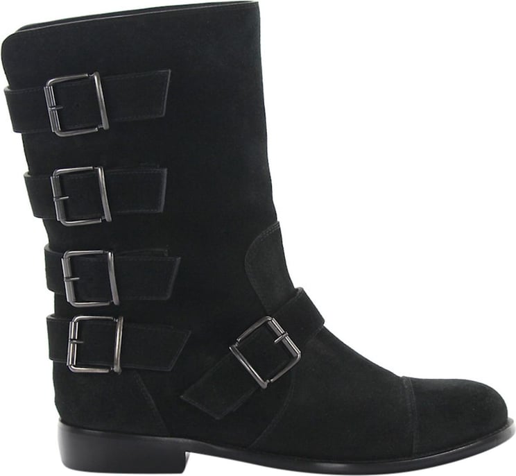 Giuseppe Zanotti Women Boots Suede Decorative Buckle Black - Blueray Zwart