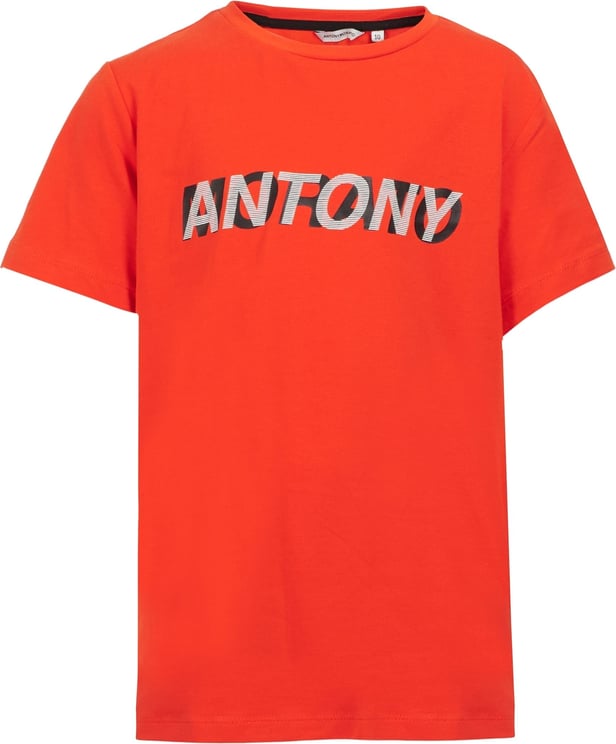 Antony Morato T-Shirt Orange Line Rood