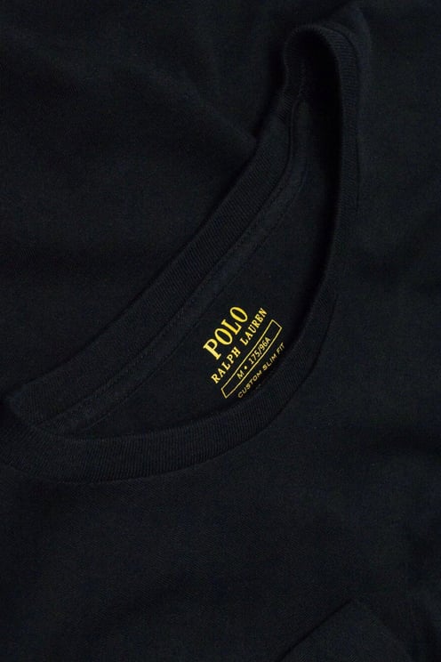 Ralph Lauren T-shirt custom slim fit nera Zwart