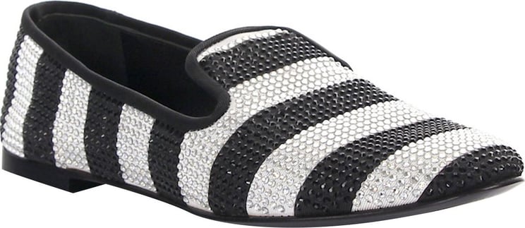 Giuseppe Zanotti Women Slip On Shoes Textile Strass Black Silver - Hanna Zwart
