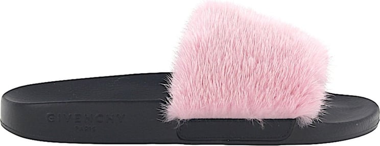 Givenchy Women Sandals PARIS Mink Fur Rubber - Olymp Roze