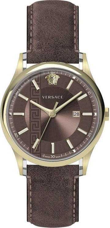 Versace VE4A00320 Aiakos heren horloge 44 mm Bruin