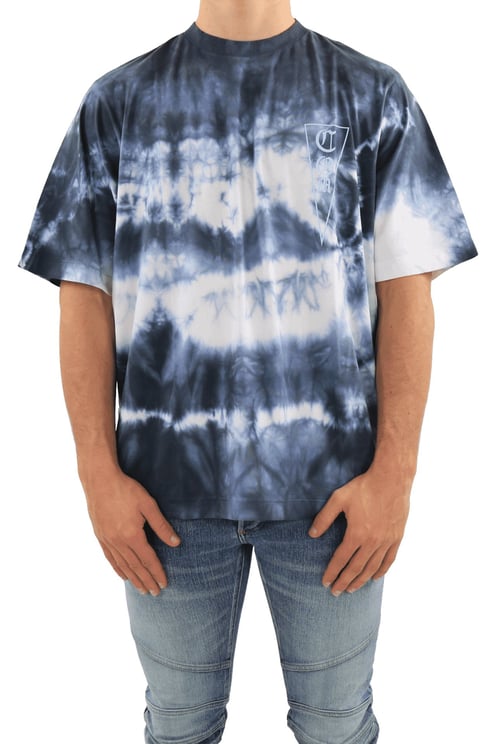 Marcelo Burlon Com Logo Tie-dye Oversize T-shirt Divers