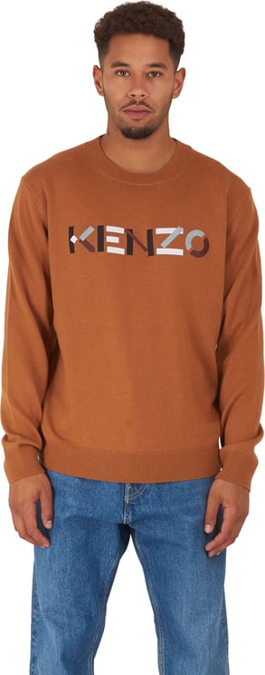 Kenzo embroidered logo knitted jumper Bruin