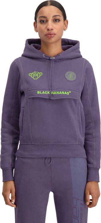 Black Bananas Wmn Anorak Legacy Hoody Purple/Lime Paars