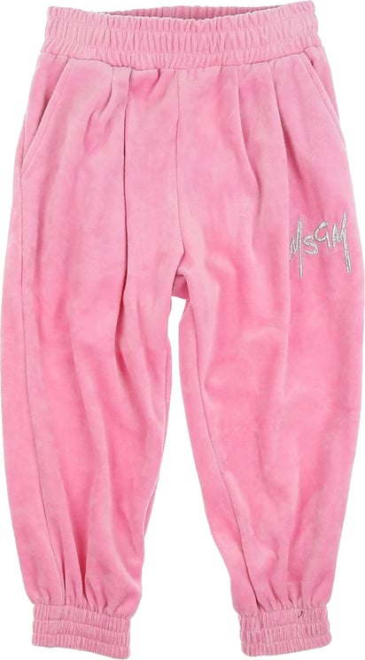MSGM Chenille Pants Girl Pink Roze