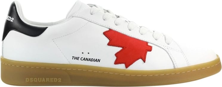 Dsquared2 Boxer Leaf White Red Sneaker White Neutraal