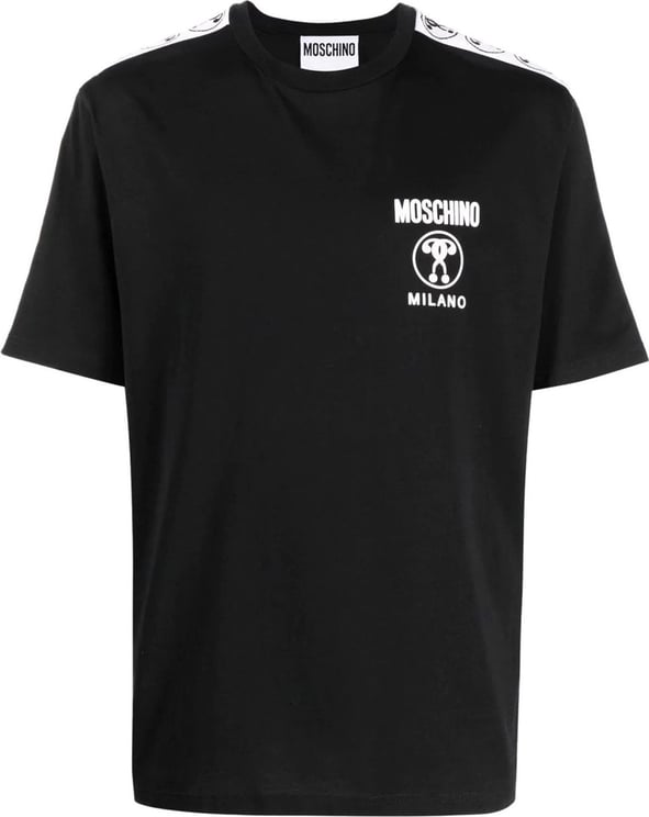 Moschino Question Mark logo T-shirt Zwart