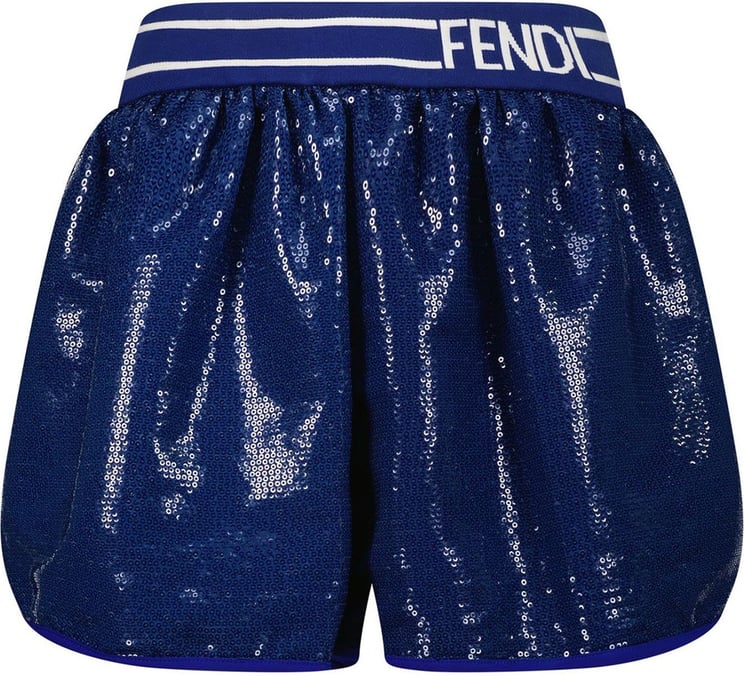 Fendi Fendi JFF257 AG38 kinder shorts blauw Blauw