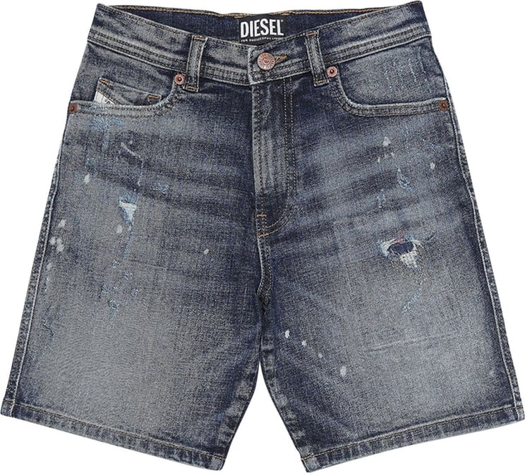Diesel Kids Pwilloh Korte Jeans Blauw Blauw
