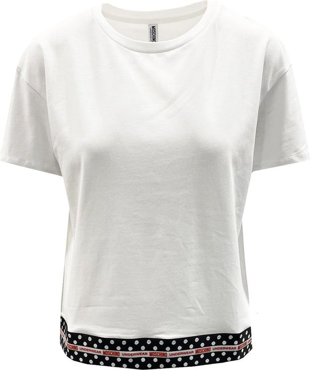 Moschino Moschino Underwear Dot Print Detail Logo T-Shirt Wit