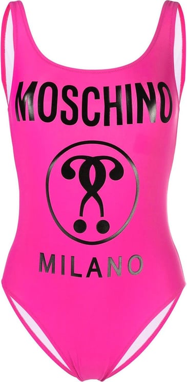 Moschino Moschino Swim One-Piece Logo Swimsuit Roze