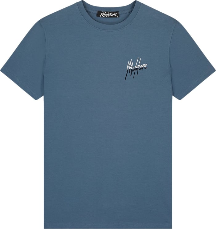 Malelions Men Split T-Shirt - Blue/White Blauw