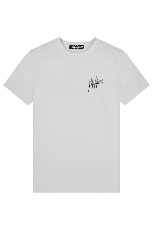 Malelions Men Split T-Shirt - White/Blue