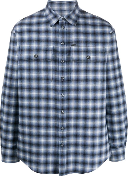 Dsquared2 Dsquared2 Flannel Cotton Blend Shirt Blauw