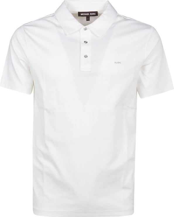 Michael Kors Short Sleeve Sleek Polo Shirt White Wit