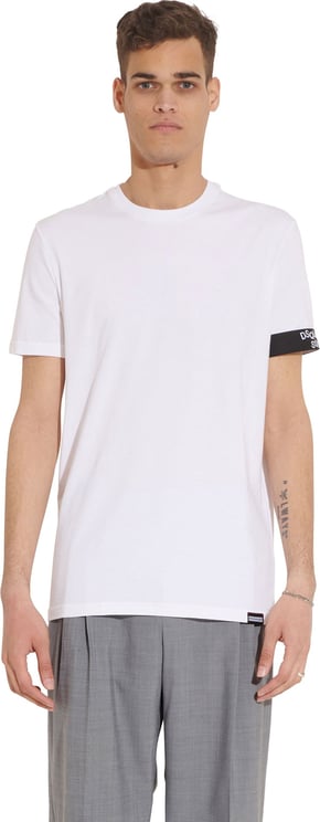 Dsquared2 Round Neck T-Shirt wit Wit