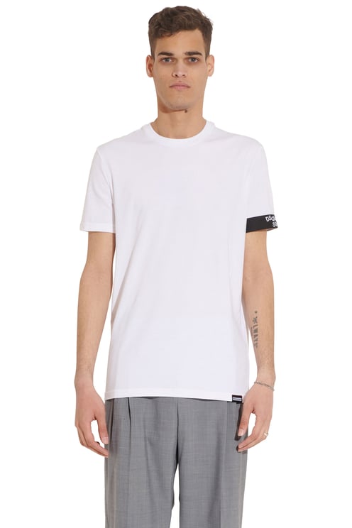 Dsquared2 Round Neck T-Shirt wit Wit