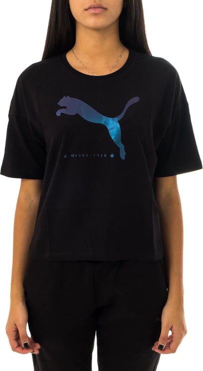 Puma T-shirt Woman Cyber Graphic Tee 848179.01 Zwart