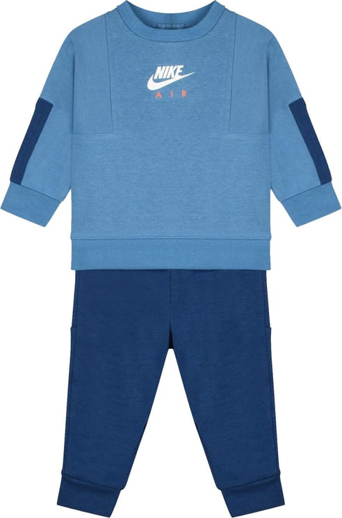 Nike Track Suit Kid Air Crew + Pant Set 86i160.b2s Blauw