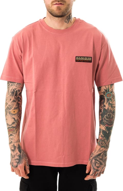 Napapijri T-shirt Man S-patch Ss A Np0a4gf9pb1 Roze