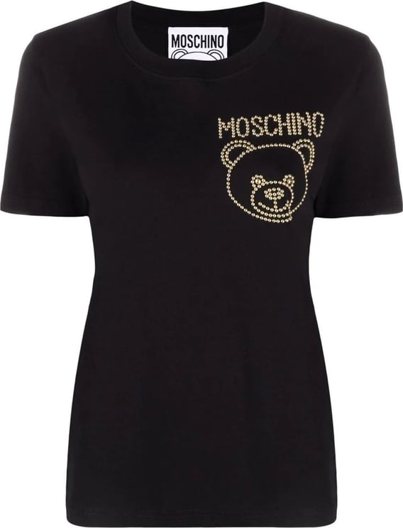Moschino Moschino Couture Cotton Logo T-Shirt Zwart