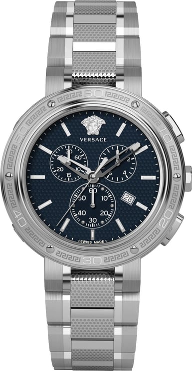 Versace VE2H00321 V-Extreme Pro horloge 46 mm Blauw