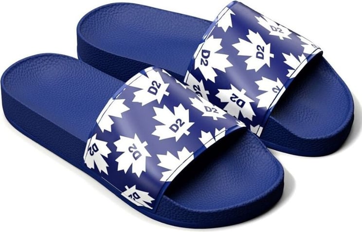 Dsquared2 Sandals Kid Slide Blue/white Blauw