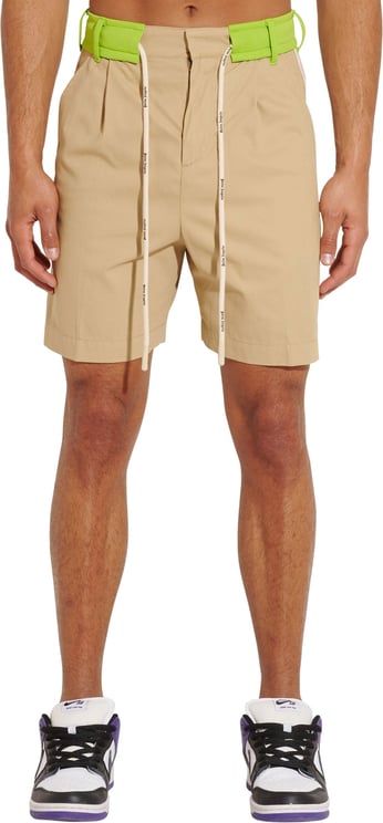 Palm Angels drawstring tailored shorts Beige