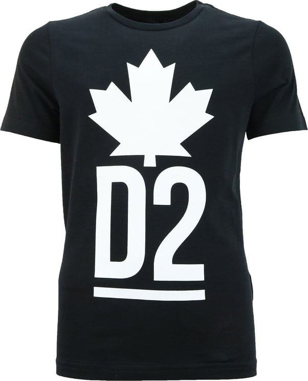 Dsquared2 Shirt Zwart Maple Leaf Zwart