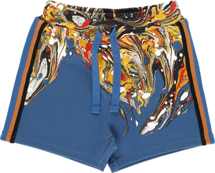 Dolce & Gabbana Shorts Marmorizz. Mix Aranc Blauw