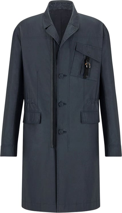 Dior Trench Coat dark navy with buckle Blauw