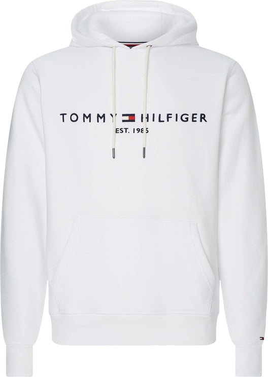 Tommy Hilfiger Logo Hoodie Wit Wit