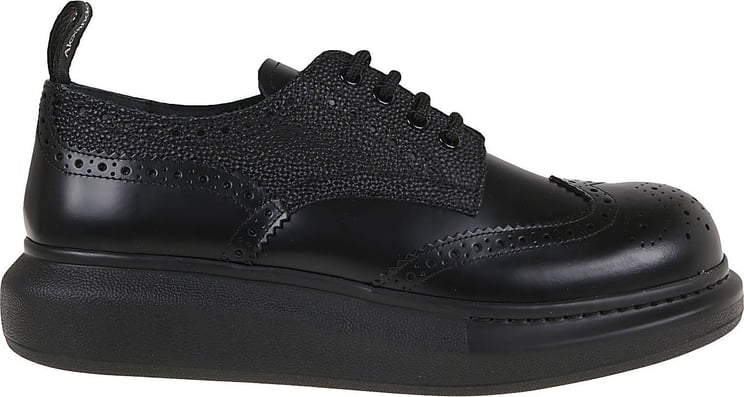 Alexander McQueen Leather Sneakers Zwart