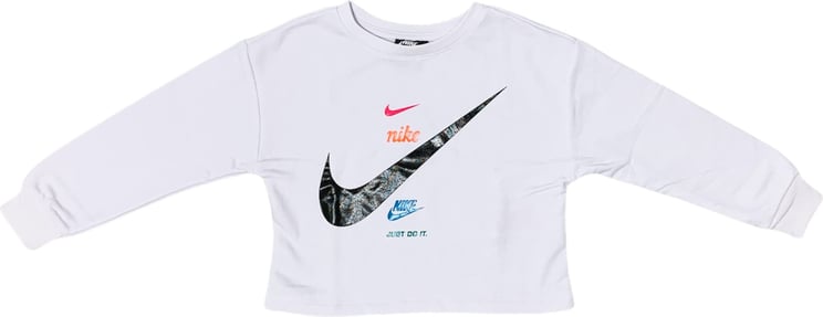 Nike Sweatshirt Kid Nsw Fleece Boxy Crew 36i330.001 Wit