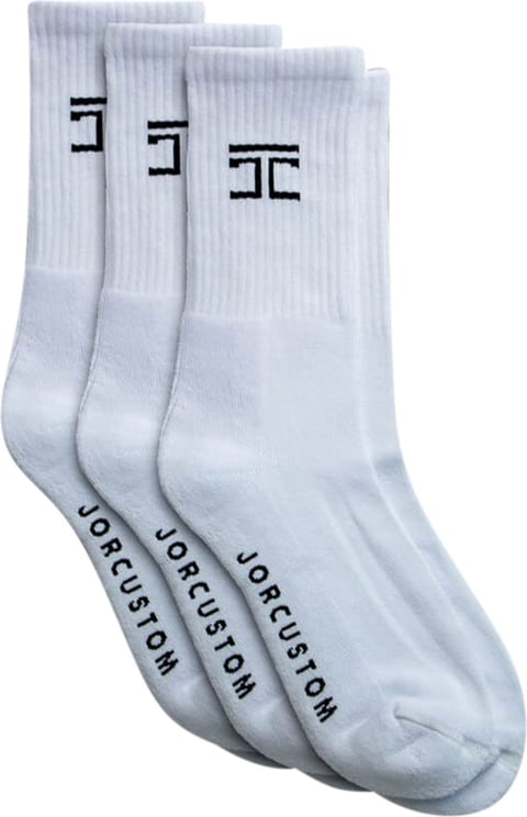 JORCUSTOM Three-Pack Socks White Wit