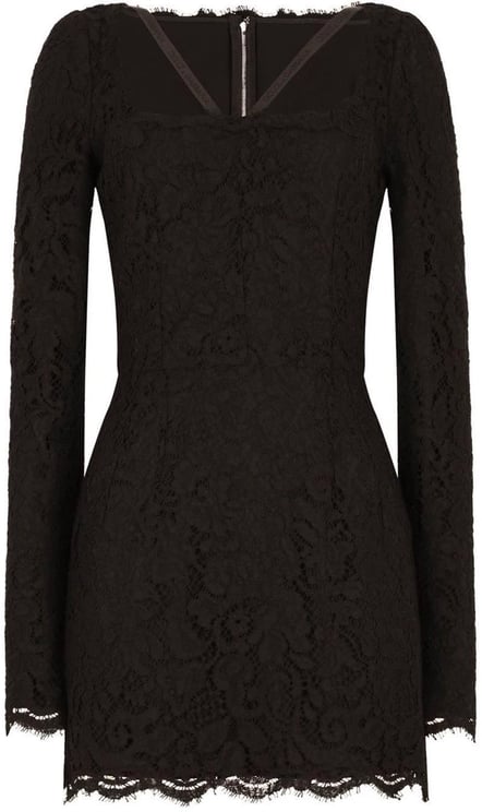 Dolce & Gabbana Dolce & Gabbana Lace Mini Dress Zwart