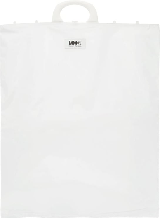 Maison Margiela Mm6 Logo Tote Bag Wit