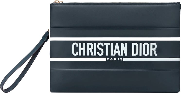 Dior Dior Logo Clutch Bag Blauw