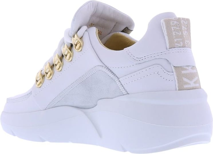 Nubikk Roque Roman | Goud Witte Sneakers voor Dames Wit