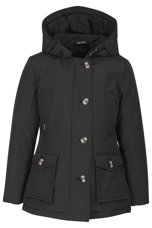 Airforce 4 Pocket Parka Zwart